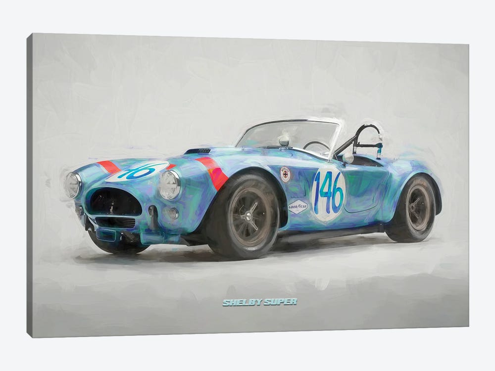 Shelby Super In Watercolor by Paul Rommer 1-piece Canvas Wall Art