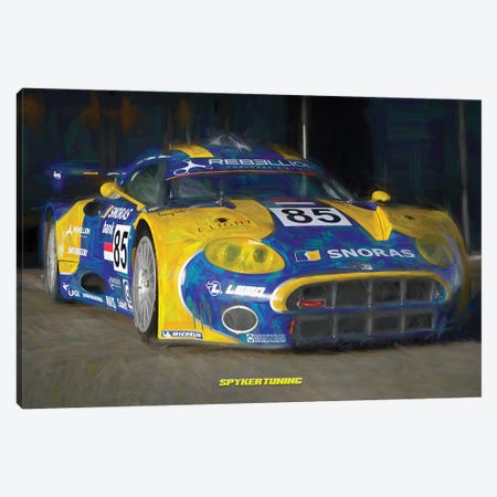 Spyker Tuning In Watercolor Canvas Print #PUR4034} by Paul Rommer Canvas Wall Art