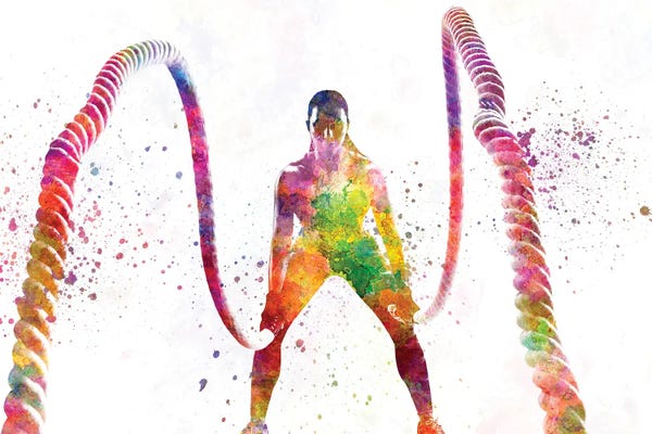 Paul Rommer: Fitness Exercise In Watercolor III by Paul Rommer