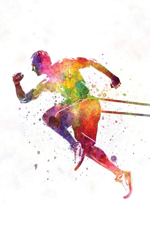 Fitness Exercise In Watercolor I by Paul Rommer wall art