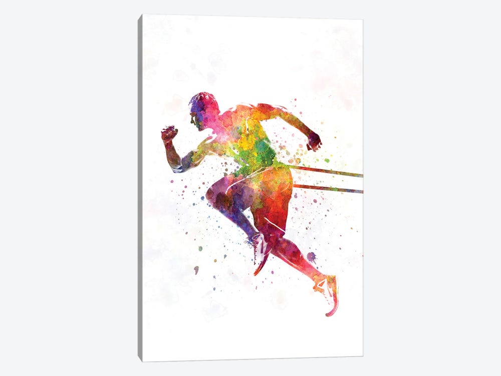 Fitness Exercise In Watercolor I by Paul Rommer 1-piece Canvas Artwork