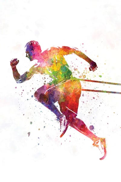 Fitness Exercise In Watercolor I