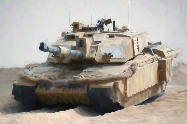 Military Vehicles: Tank In Watercolor by Paul Rommer