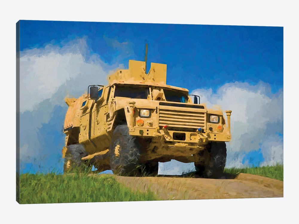 Armas Joint Light Tactical Vehicle In Watercolor by Paul Rommer 1-piece Canvas Print