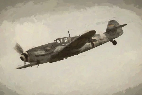 Military Aircraft: World War II Airplane In Watercolor by Paul Rommer