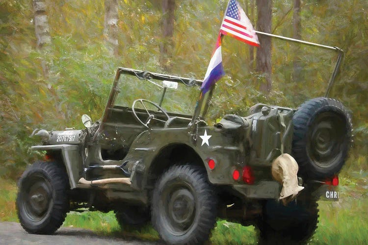 Jeep Willys In Watercolor