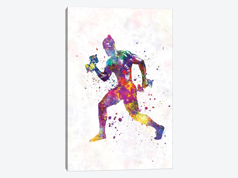 Gymnastics Exercise In Watercolor by Paul Rommer 1-piece Canvas Print