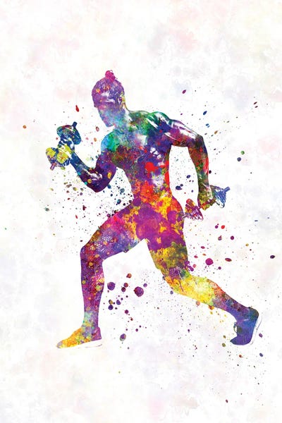 Paul Rommer: Gymnastics Exercise In Watercolor by Paul Rommer