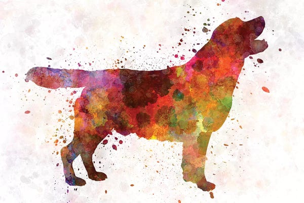 Labrador Retrievers: Labrador Retriever In Watercolor by Paul Rommer