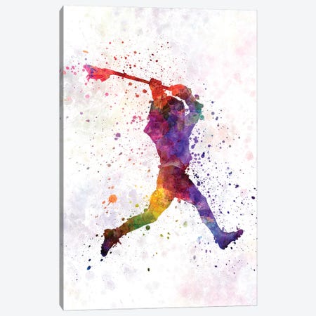 Lacrosse Man Player I Canvas Print #PUR408} by Paul Rommer Canvas Wall Art