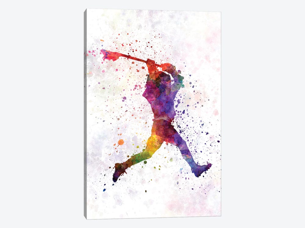 Lacrosse Man Player I by Paul Rommer 1-piece Canvas Artwork