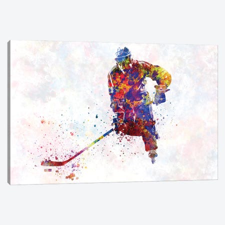 Ice Hockey Canvas Print #PUR4097} by Paul Rommer Canvas Artwork