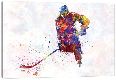 Ice Hockey Canvas Art Print