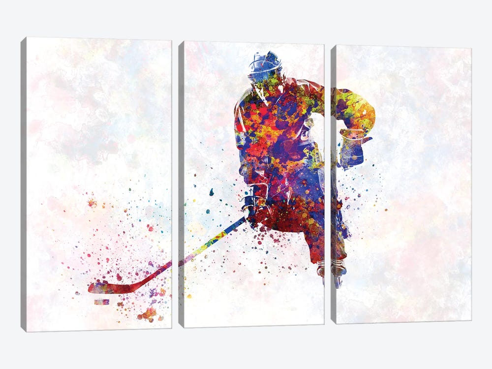 Ice Hockey by Paul Rommer 3-piece Canvas Artwork