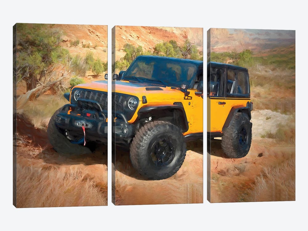 Jeep by Paul Rommer 3-piece Canvas Art Print