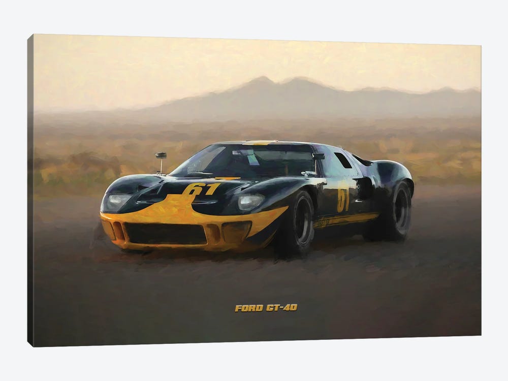 Ford Retro 1966 GT40 by Paul Rommer 1-piece Canvas Artwork