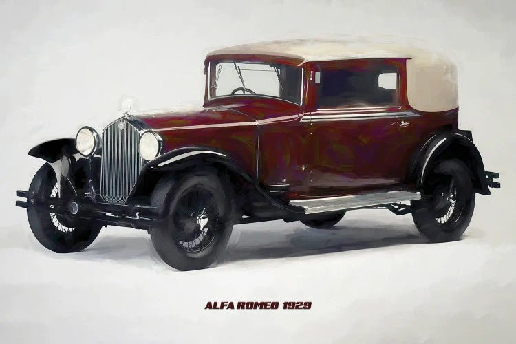 Alfa Romeo Retro 1929 by Paul Rommer wall art