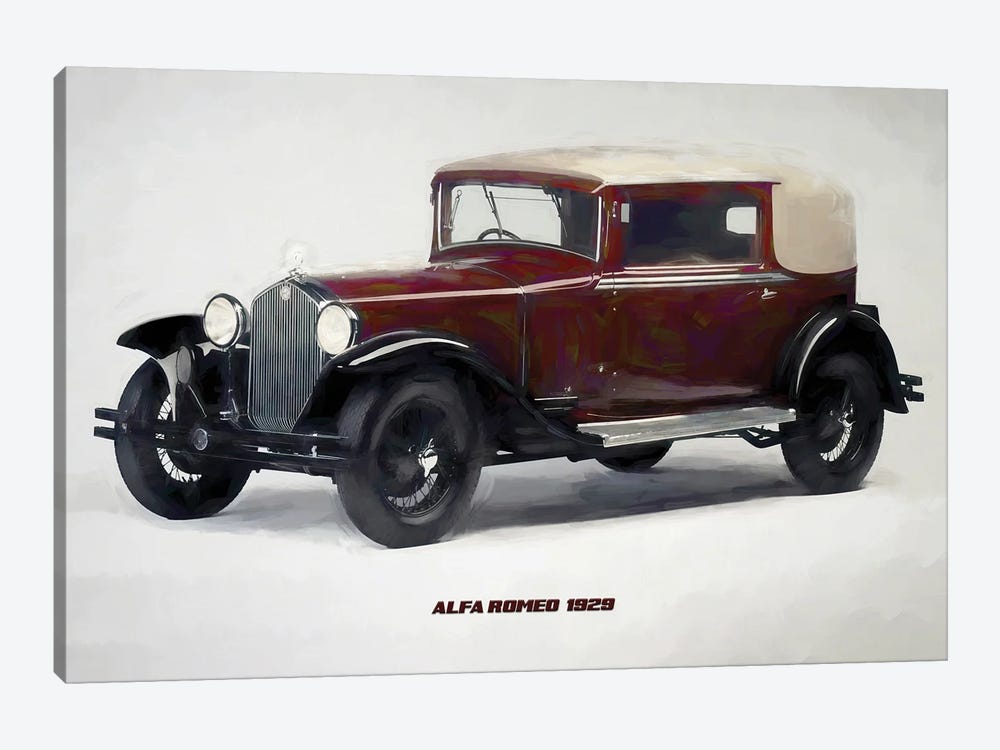 Alfa Romeo Retro 1929 by Paul Rommer 1-piece Art Print