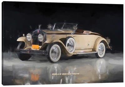 Rolls Royce Retro 1929 Canvas Art Print