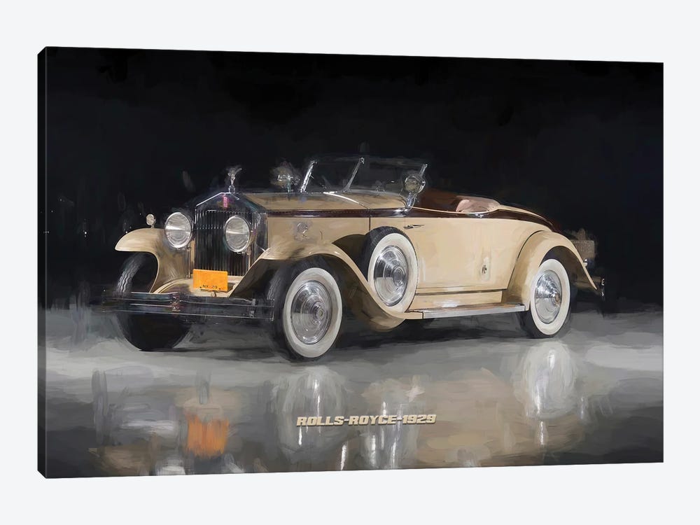 Rolls Royce Retro 1929 by Paul Rommer 1-piece Canvas Wall Art