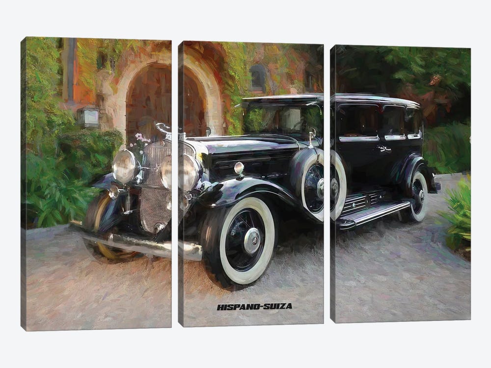 Hispano Suiza by Paul Rommer 3-piece Canvas Artwork
