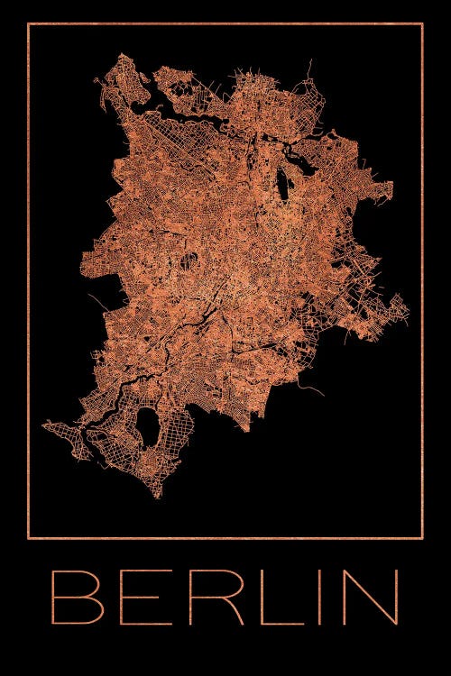 Flat Map Of The City Of Berlin by Paul Rommer wall art