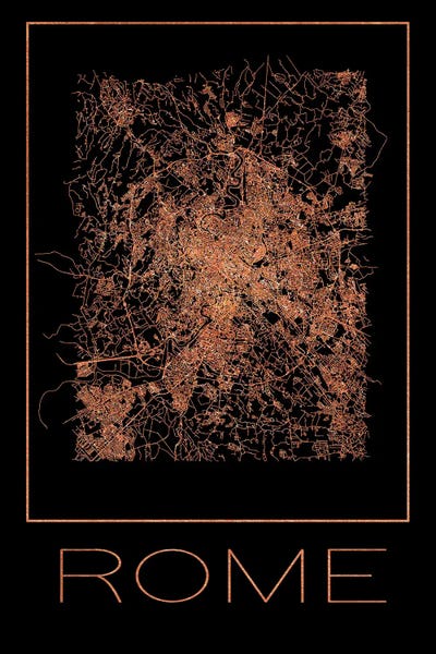 Rome Maps: Flat Map Of The City Of Rome by Paul Rommer