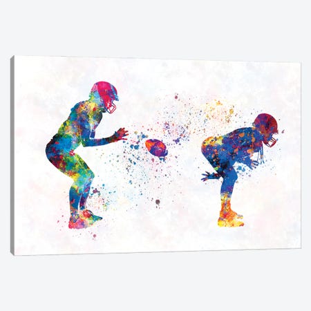 American Football A-I Canvas Print #PUR4166} by Paul Rommer Canvas Wall Art
