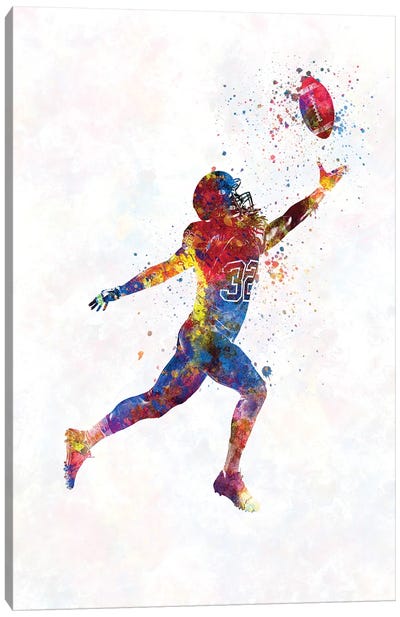 American Football A-IV Canvas Art Print - Football Art