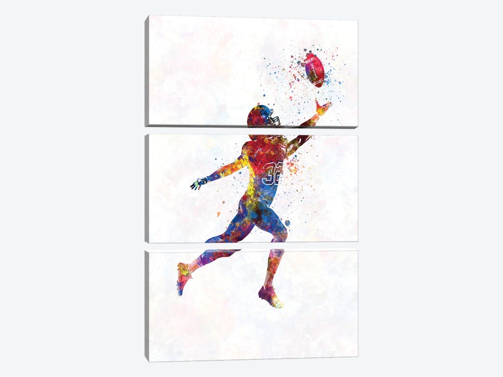 American Football A-IV by Paul Rommer 3-piece Canvas Art