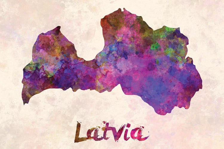 Latvia In Watercolor by Paul Rommer wall art