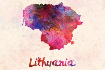Lithuania In Watercolor by Paul Rommer canvas print