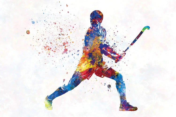 Watercolor Field Hockey