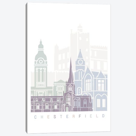Chesterfield Skyline Poster Pastel Canvas Print #PUR4250} by Paul Rommer Canvas Print