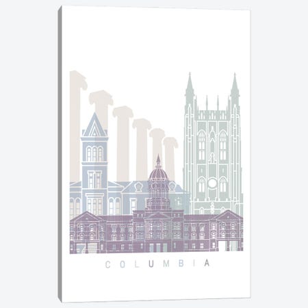 Columbia MO Skyline Poster Pastel Canvas Print #PUR4258} by Paul Rommer Art Print