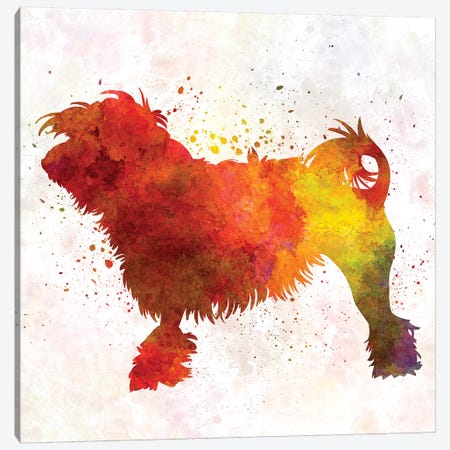 Little Lion Dog In Watercolor Canvas Print #PUR428} by Paul Rommer Canvas Art