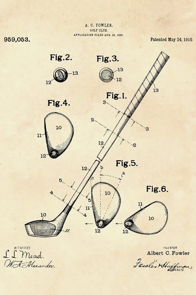 Paul Rommer: Golf Club Patent II by Paul Rommer