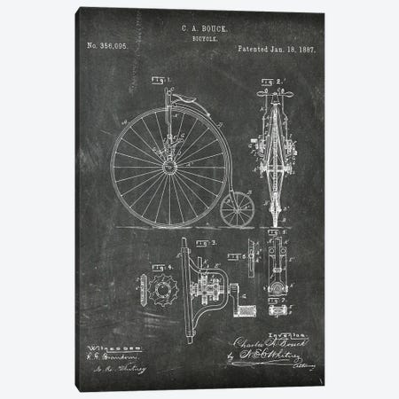 Bicycle Patent III Canvas Print #PUR4393} by Paul Rommer Canvas Wall Art