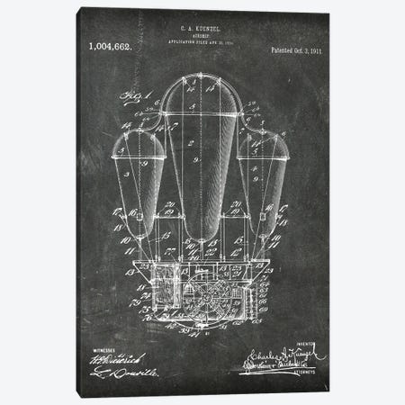 Airship Patent I Canvas Print #PUR4403} by Paul Rommer Canvas Wall Art