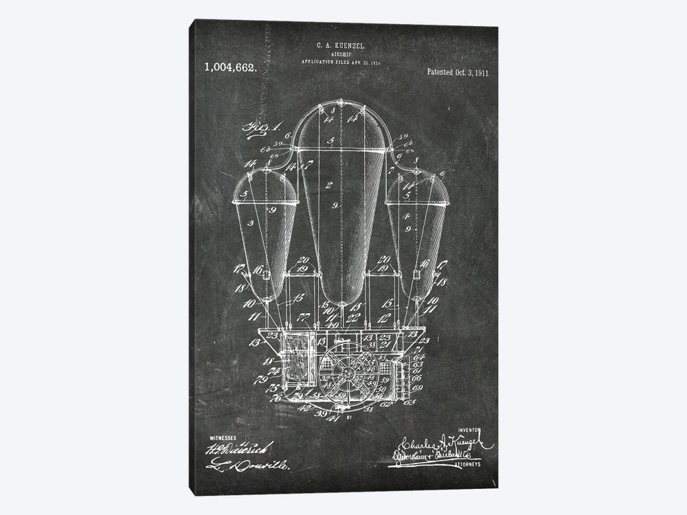 Airship Patent I by Paul Rommer 1-piece Canvas Wall Art