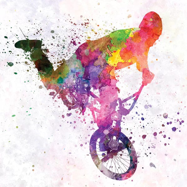 Paul Rommer: Man Exercising Bmx Acrobatic Figure by Paul Rommer