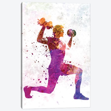 Man Exercising Weight Training Workout Fitness Canvas Print #PUR446} by Paul Rommer Canvas Print