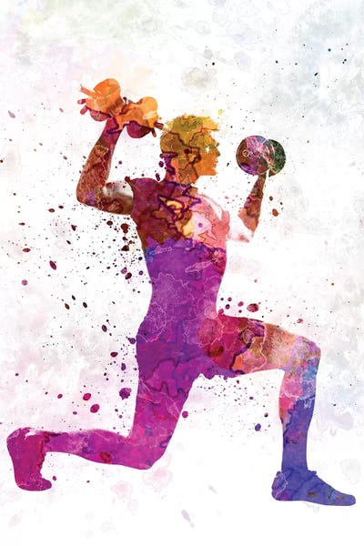Man Exercising Weight Training Workout Fitness