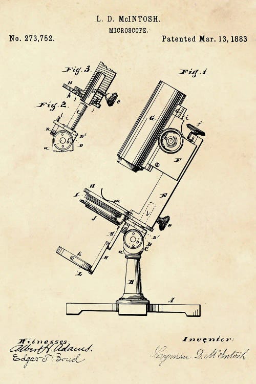 Microscope Patent II by Paul Rommer wall art