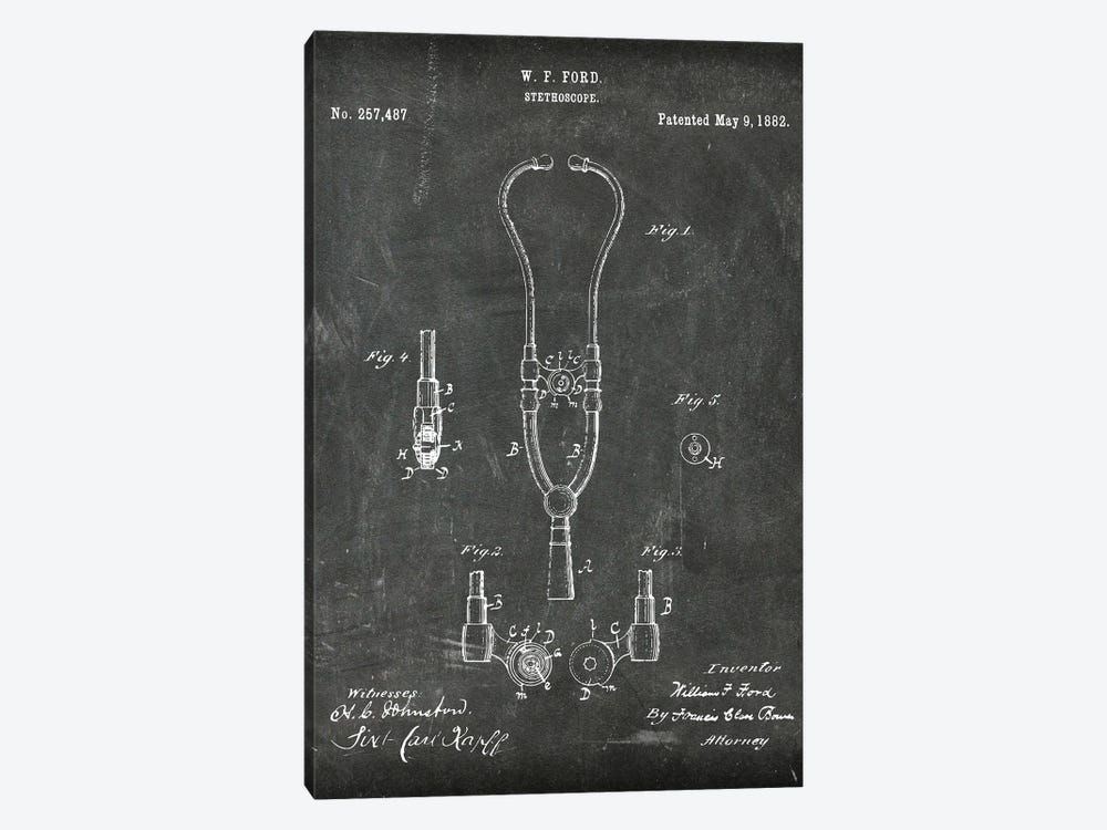 Stethoscope Patent I by Paul Rommer 1-piece Canvas Artwork
