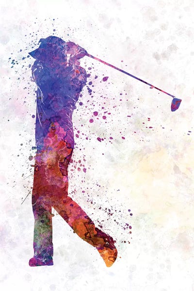 Paul Rommer: Golfer Swing Silhouette by Paul Rommer