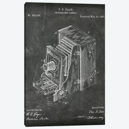 Photographic Camera Patent I Canvas Print #PUR4541} by Paul Rommer Art Print