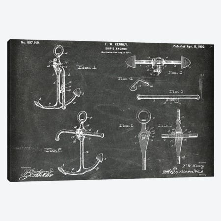 Ship'S Anchor Patent I Canvas Print #PUR4569} by Paul Rommer Canvas Art Print