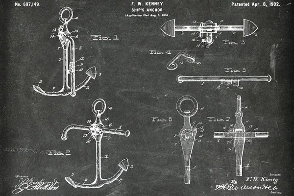 Anchors: Ship'S Anchor Patent I by Paul Rommer