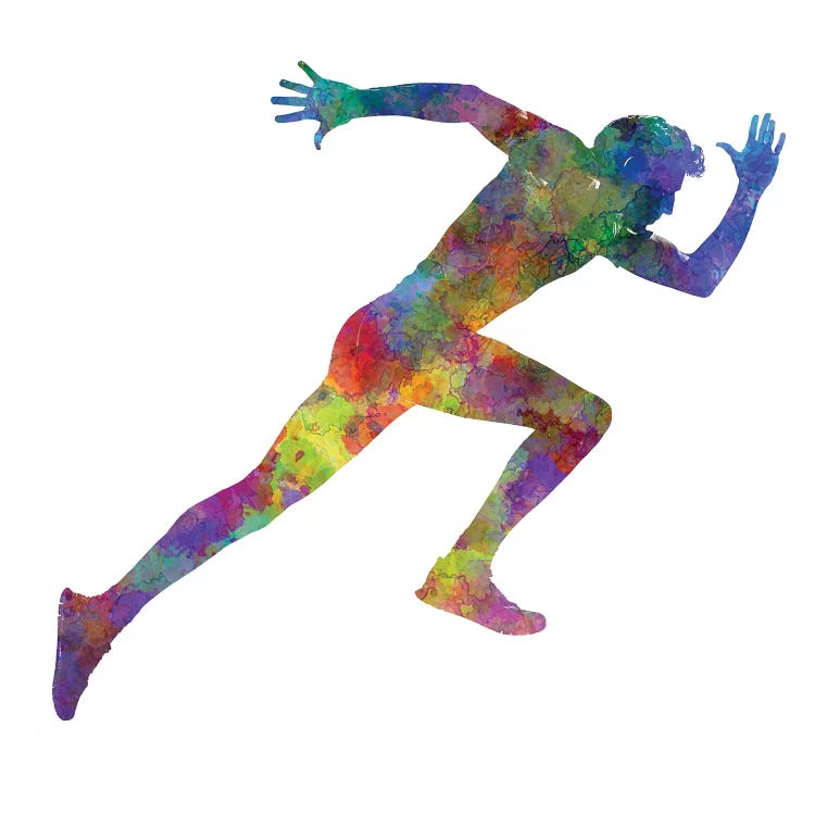 Man Running Sprinting Jogging II by Paul Rommer wall art